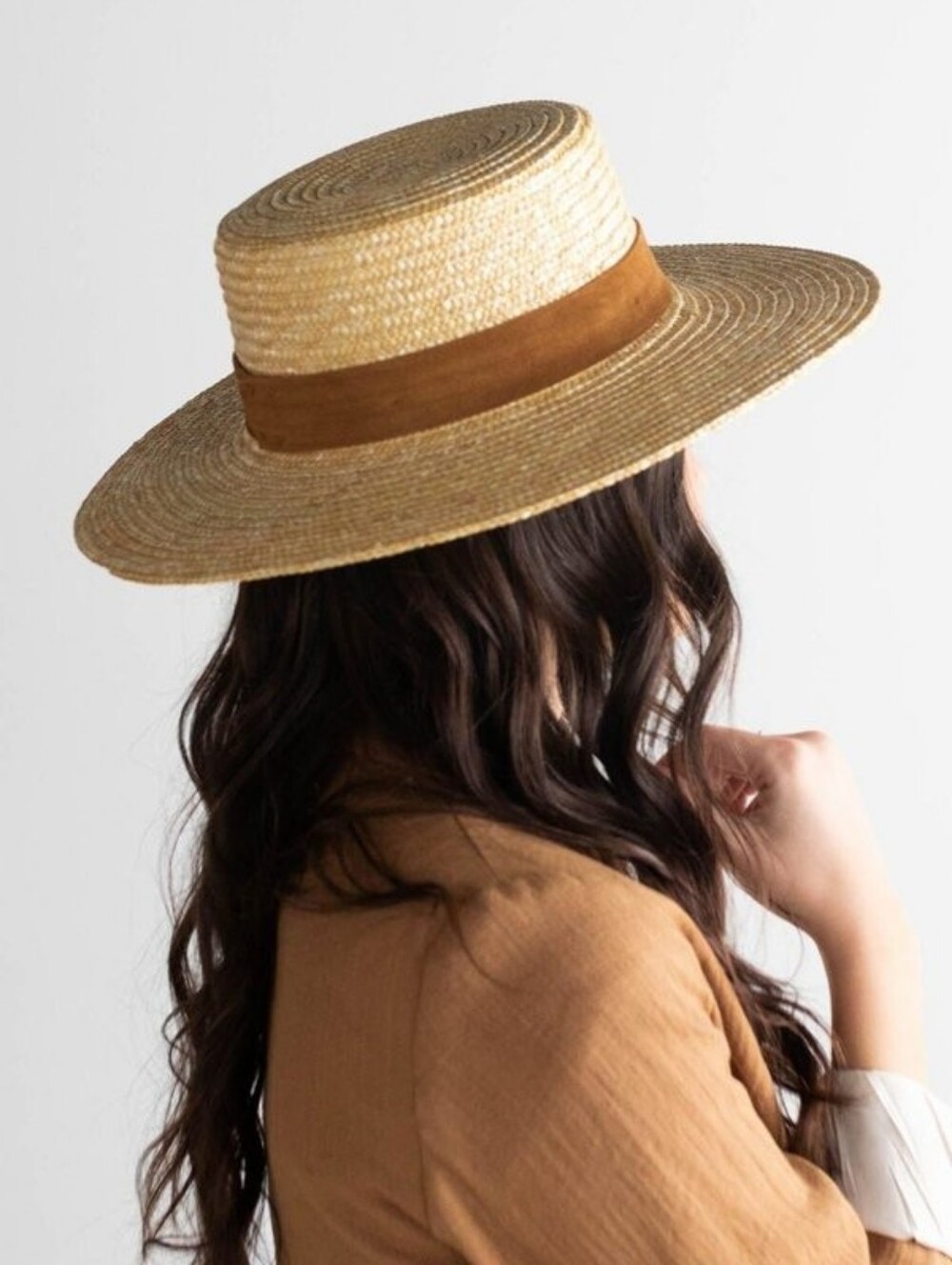 GIGI PIP Capri Boater Straw Hat Natural Sz S - 53cm